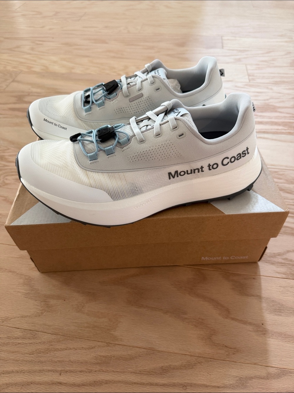 Men’s Athletic Shoes — Light Gray & White